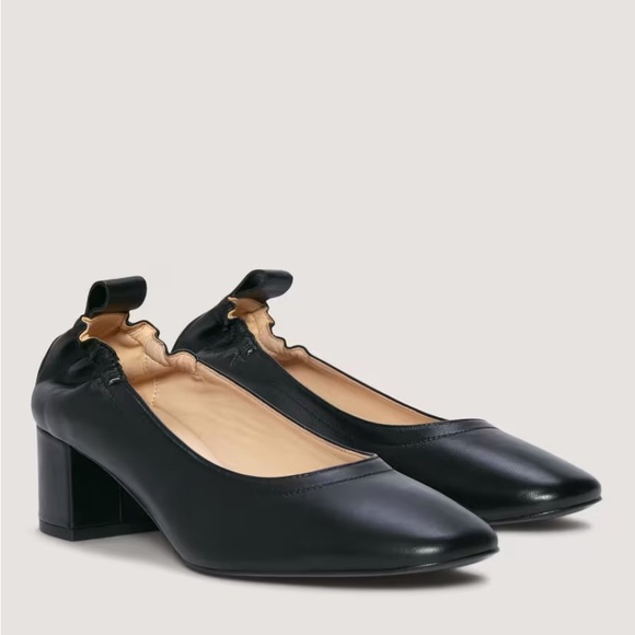 Everlane Italian Leather The Day Heel Black Size 7 - Picture 1 of 13